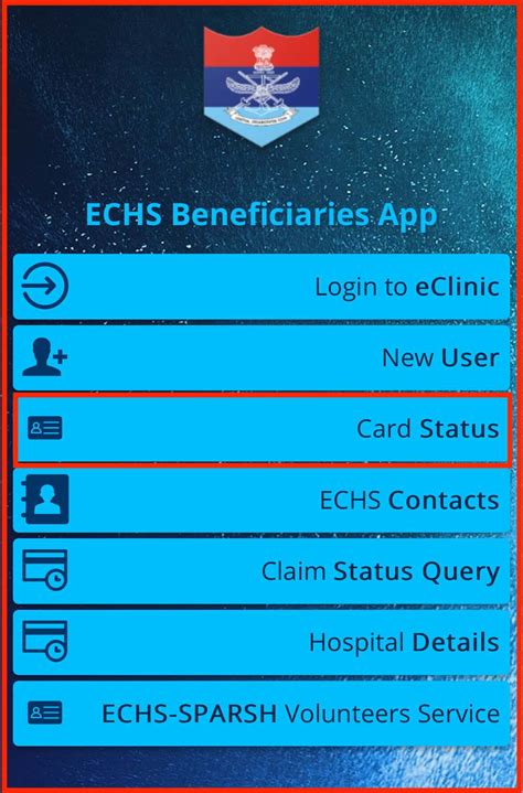 check echs smart card status|echs online application status.